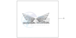 CB600F9 Europe Direct - (ED) drawing 3D LOGO KIT HONDA