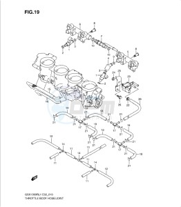 GSX1300R drawing THROTTLE BODY HOSE/JOINT (GSX1300RL1 E14)