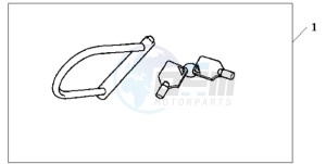 CBF600NA9 France - (F / ABS CMF) drawing U-LOCK (TYPE M)