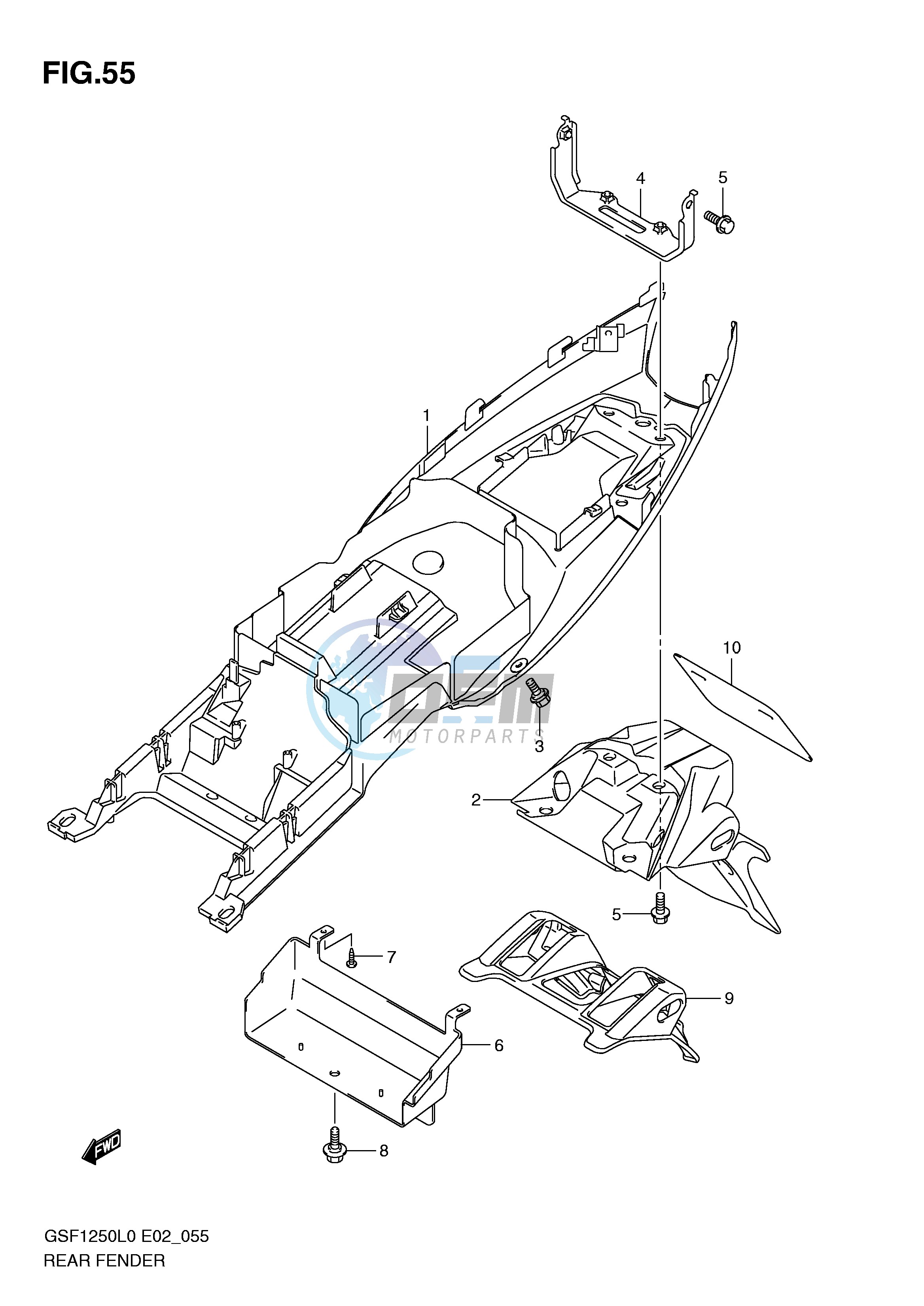 REAR FENDER (GSF1250AL0)