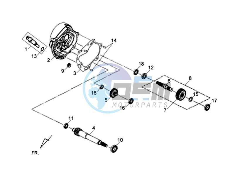 CRANKCASE - DRIVE SHAFT