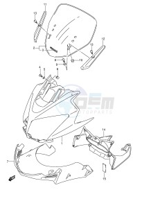 DL650 (E2) V-Strom drawing COWLING BODY