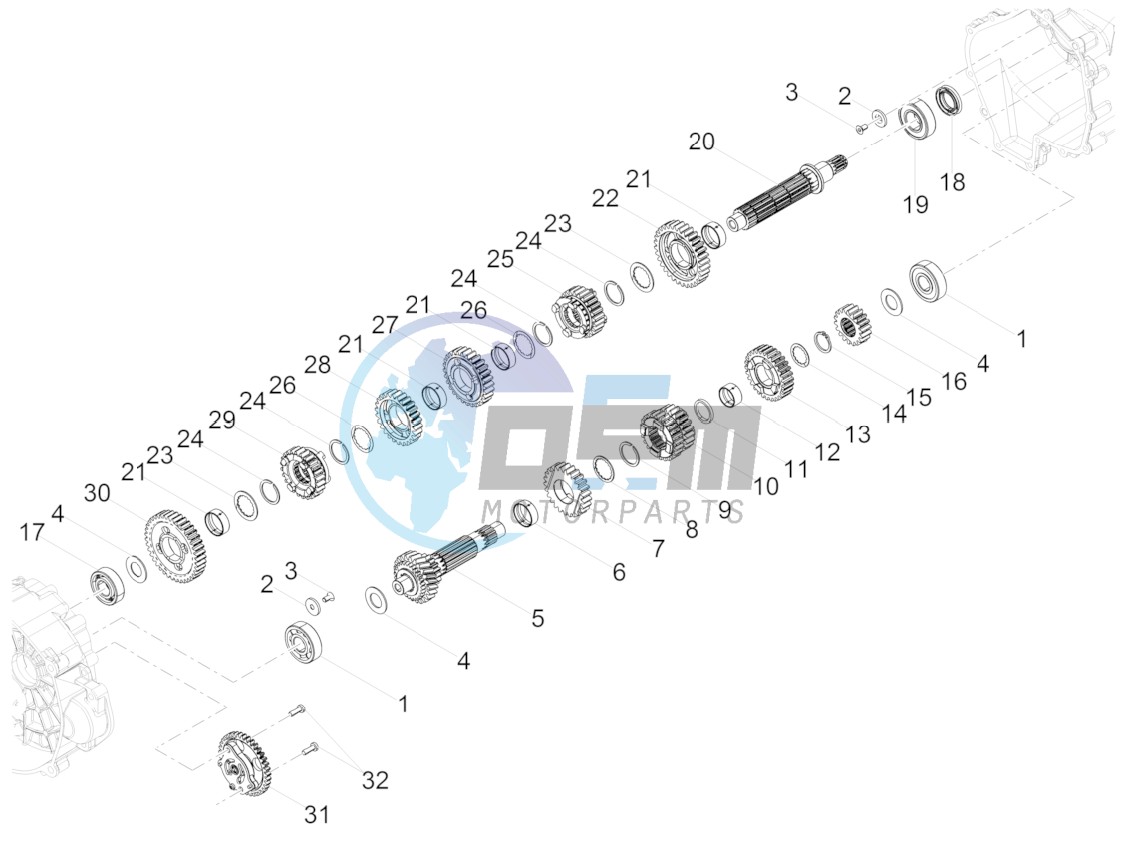 Gear box - Gear assembly