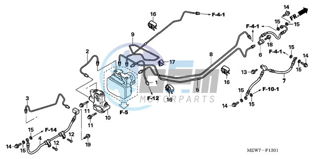 BRAKE LINES/PCV. (ABS)