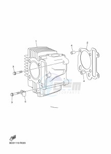 YFM90R (BD3F) drawing CYLINDER