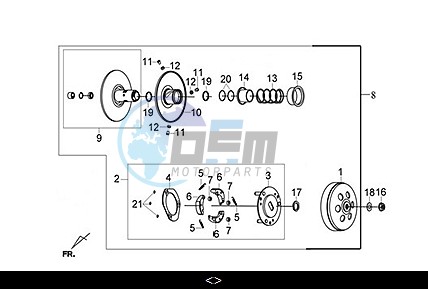 DRIVEN PULLEY ASSY