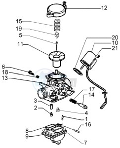 LX 50 4T U.S.A. drawing Carburetor components