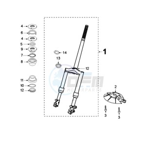 ELYSEO DM FR drawing FORKS AND STEERING