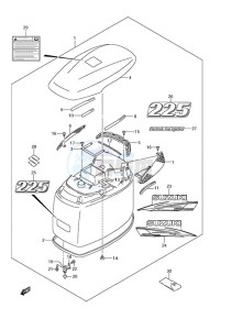 DF 225 drawing Engine Cover