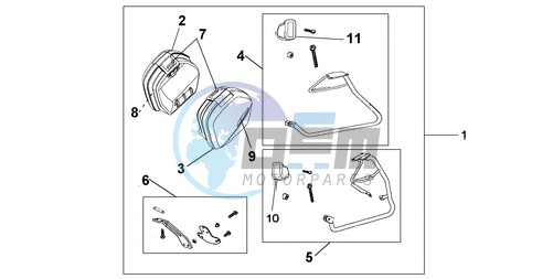 35 L PANNIER KIT GLORY RED