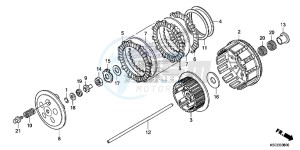 CRF250XD CRF250R Europe Direct - (ED) drawing CLUTCH