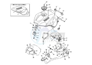 YZF R6 600 drawing FUEL TANK MY01