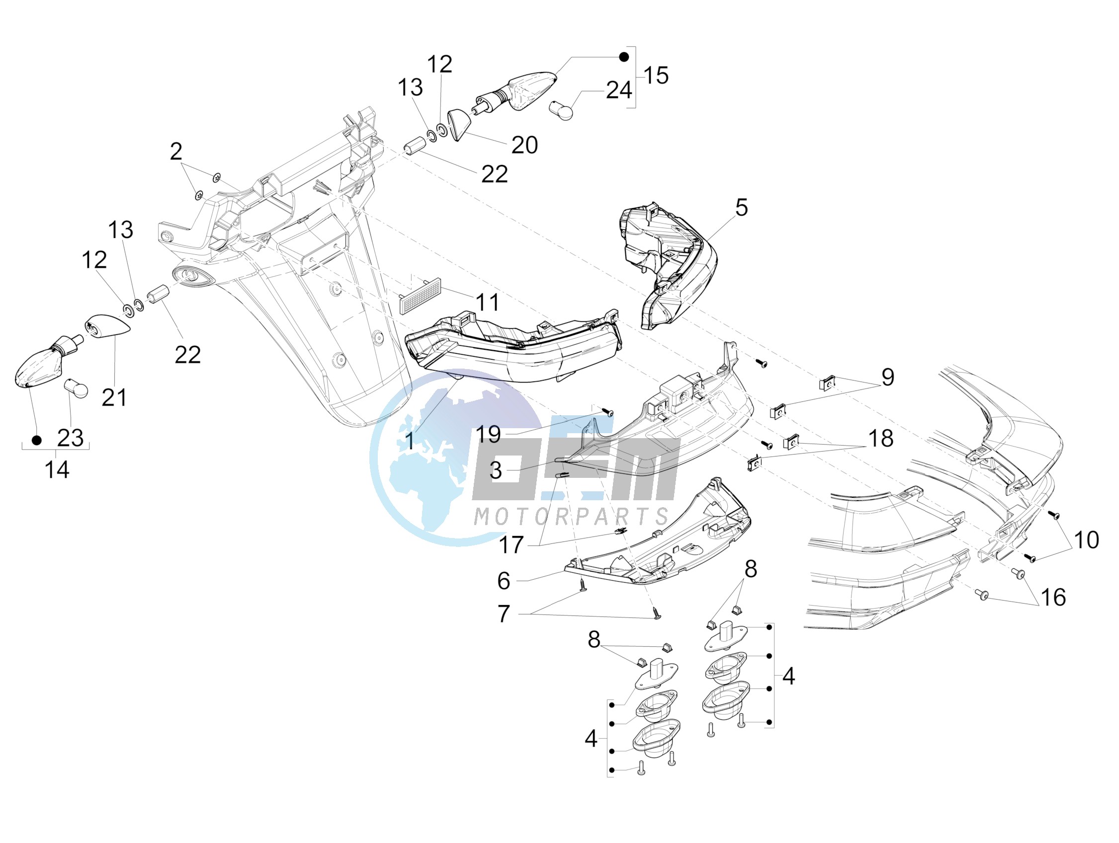 Rear headlamps - Turn signal lamps