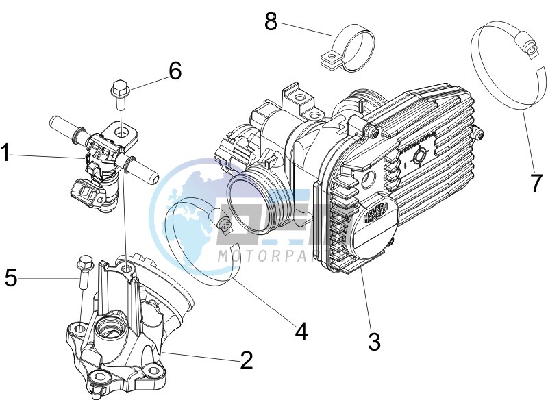 Throttle body - Injector - Union pipe