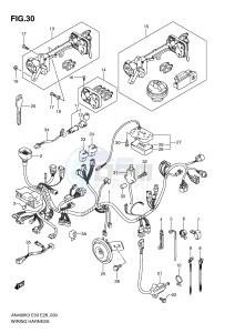 AN400 (E3-E28) Burgman drawing WIRING HARNESS (MODEL K3 K4)