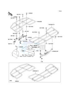 KVF 750 B (BRUTE FORCE 750 4X4I) (B6F-B7FA) A6F drawing CARRIER-- S- -