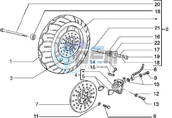 Front wheel - Caliper