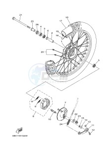 TT-R110E (B51F) drawing FRONT WHEEL