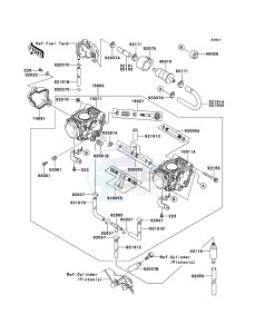 KFX700 KSV700ABF EU drawing Carburetor