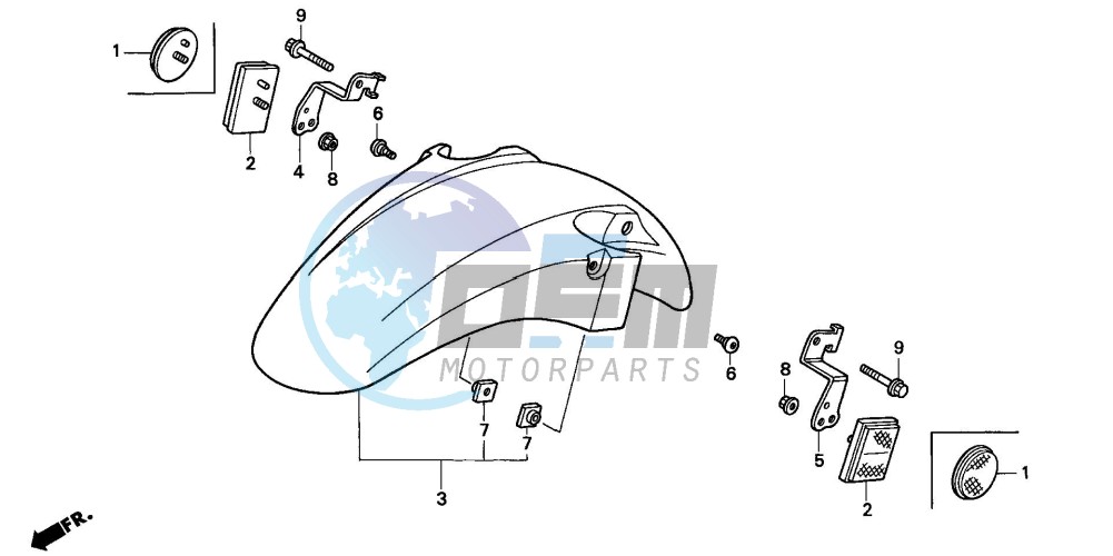 FRONT FENDER (CBR600FS/3S/T/3T/SET)