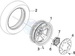 Granturismo 125 L Potenziato UK drawing Rear Wheel