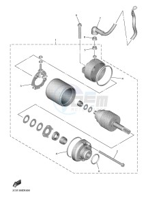 YZF-R6 YZF600 R6 (BN64) drawing STARTING MOTOR