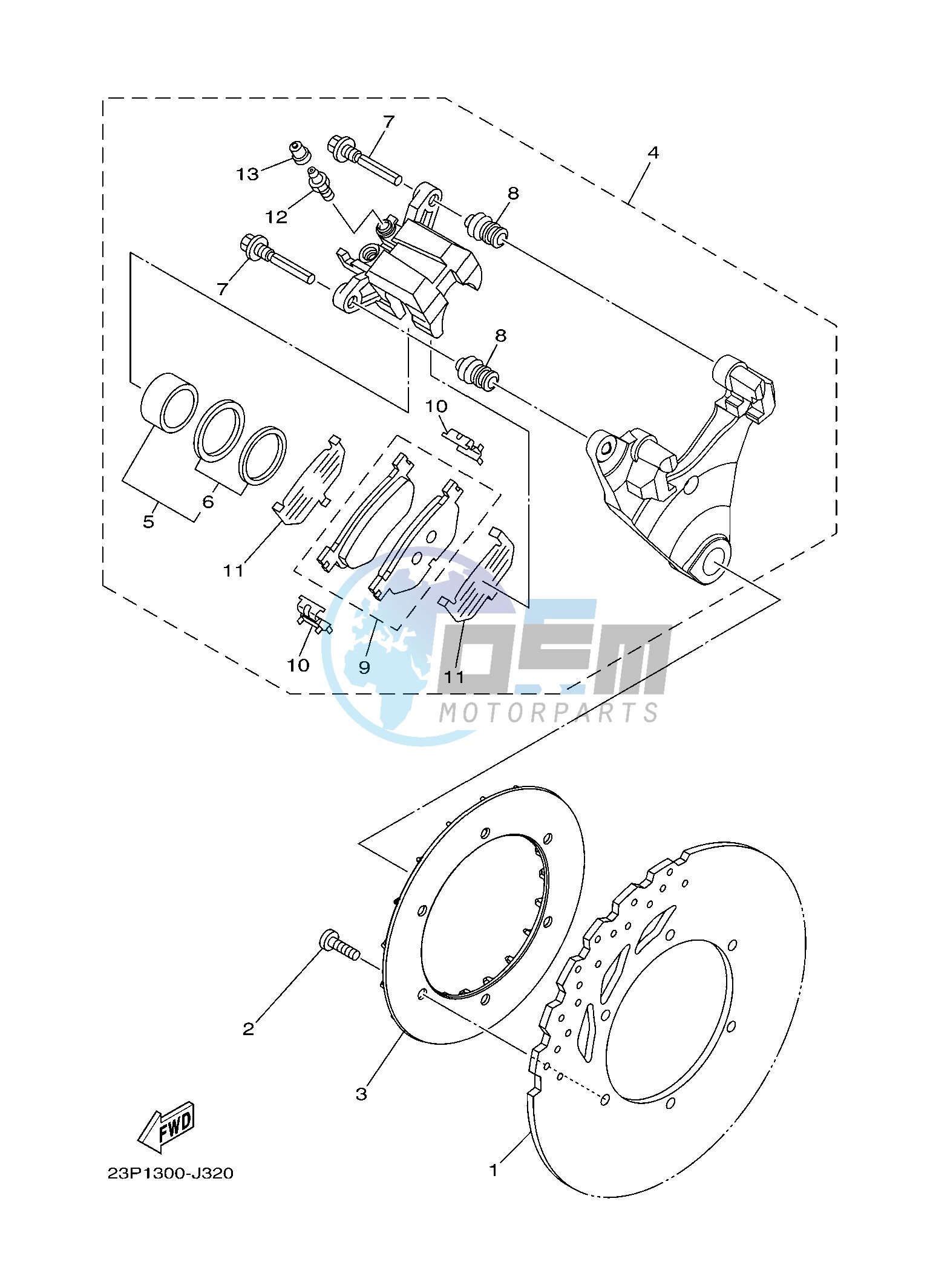 REAR BRAKE CALIPER