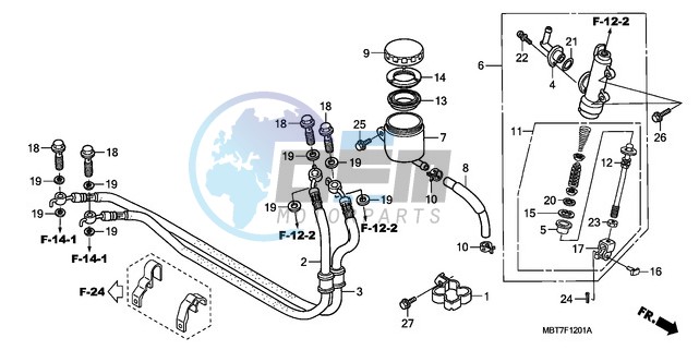 REAR BRAKE MASTER CYLINDER (XL1000VA)