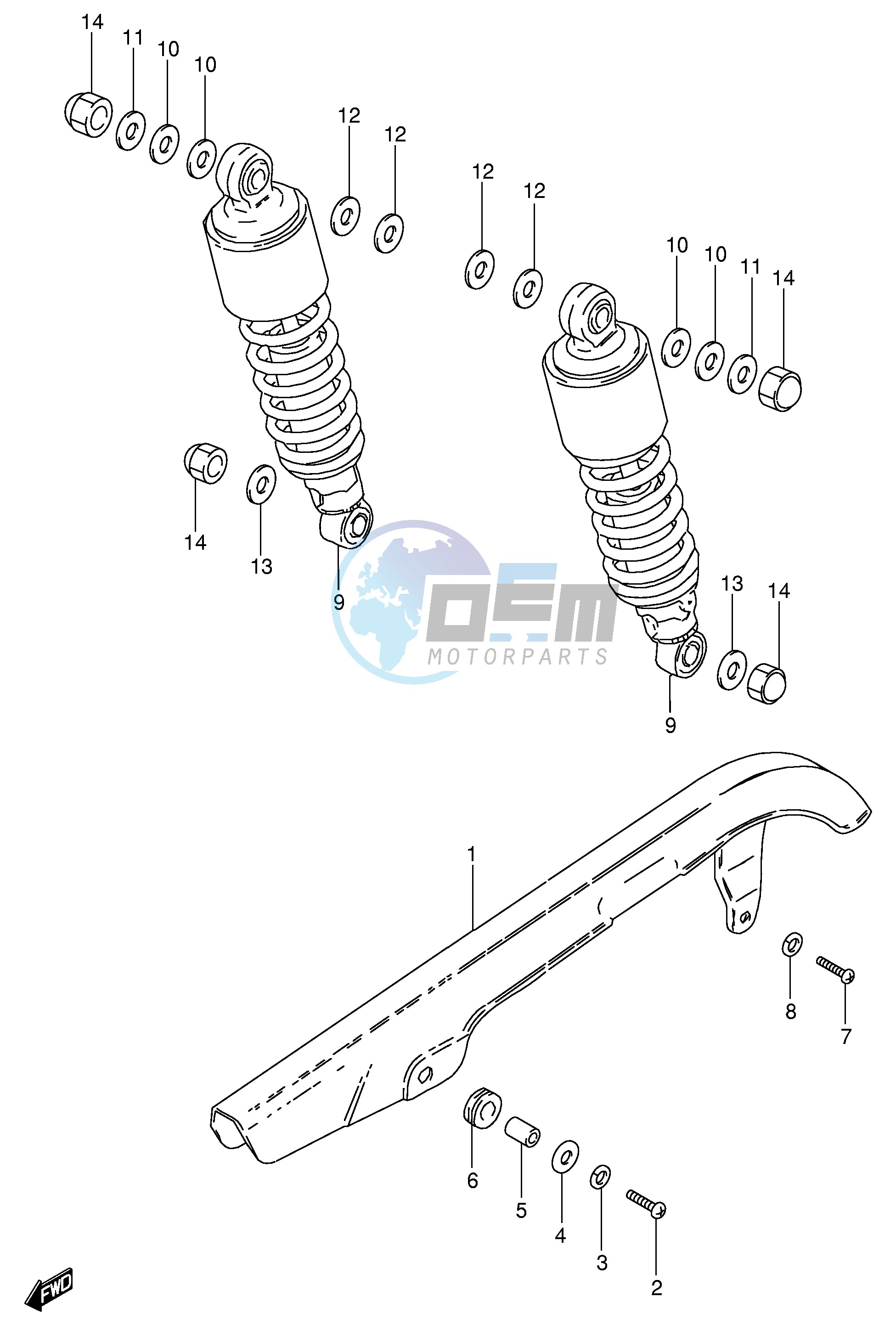 CHAIN CASE - SHOCK ABSORBER