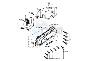 X–FIGHT - 100 cc drawing CRANKCASE COVER