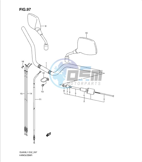 HANDLEBAR (DL650AL1 E19)