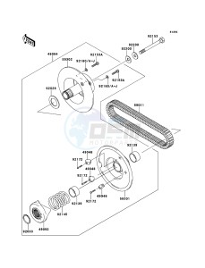 MULE_610_4X4 KAF400ADF EU drawing Driven Converter/Drive Belt