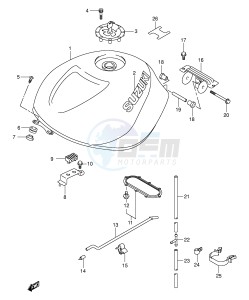 TL1000R (E2) drawing FUEL TANK (MODEL K1)