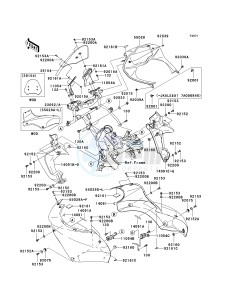 KLE 650 A [VERSYS] (9F-9F) A8F drawing COWLING