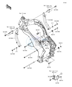 Z1000 ABS ZR1000GFF FR GB XX (EU ME A(FRICA) drawing Engine Mount