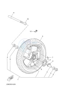 YPR125RA XMAX 125 ABS EVOLIS 125 ABS (2DMH 2DMH) drawing FRONT WHEEL