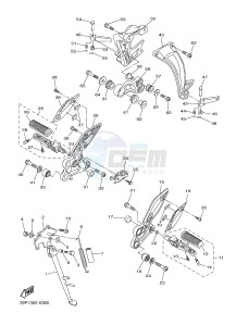 FZ8-N FZ8 (NAKED) 800 (2SH5) drawing STAND & FOOTREST