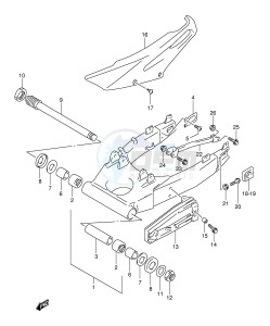 TL1000S (E2) drawing REAR SWINGING ARM (MODEL W X Y K1 E18,E22,E24)