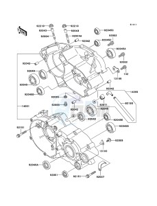 KX85 / KX85 II KX85B8F EU drawing Crankcase