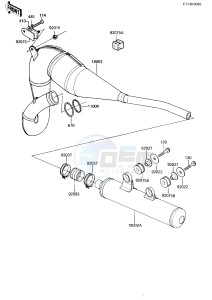 KDX 175 A [KDX175] (A2-A3) [KDX175] drawing MUFFLER -- KDX175-A3- -