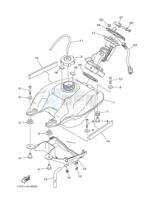 YFZ450R (BKDA) drawing FUEL TANK