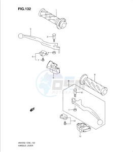 AN400Z drawing HANDLE LEVER (AN400L1 E2)