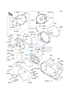 VN 1600 D [VULCAN 1600 NOMAD] (D6F-D8FA) D6F drawing LEFT ENGINE COVER-- S- -