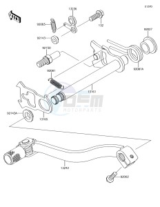 KX85-II KX85DJF EU drawing Gear Change Mechanism