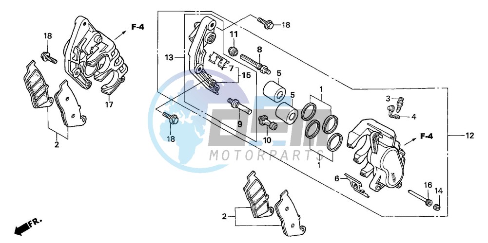 FRONT BRAKE CALIPER (CBF1000)