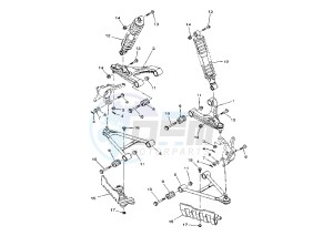 ATV 400 drawing FRONT SUSPENSION WHEEL