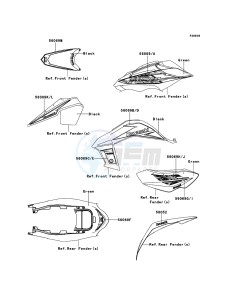 KFX450R KSF450BEF EU drawing Decals