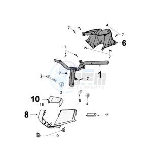 VIVA 3 L 50 4T A drawing HANDLEBAR