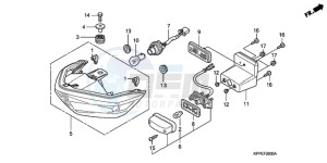 CBR125RW9 France - (F / CMF) drawing TAILLIGHT