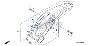 CRF250X9 Europe Direct - (ED / CMF) drawing REAR FENDER